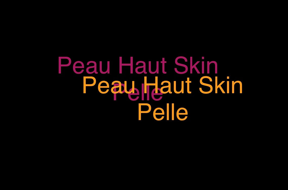 Skin, Peau, Haut, Pelle : lots of meaning!
