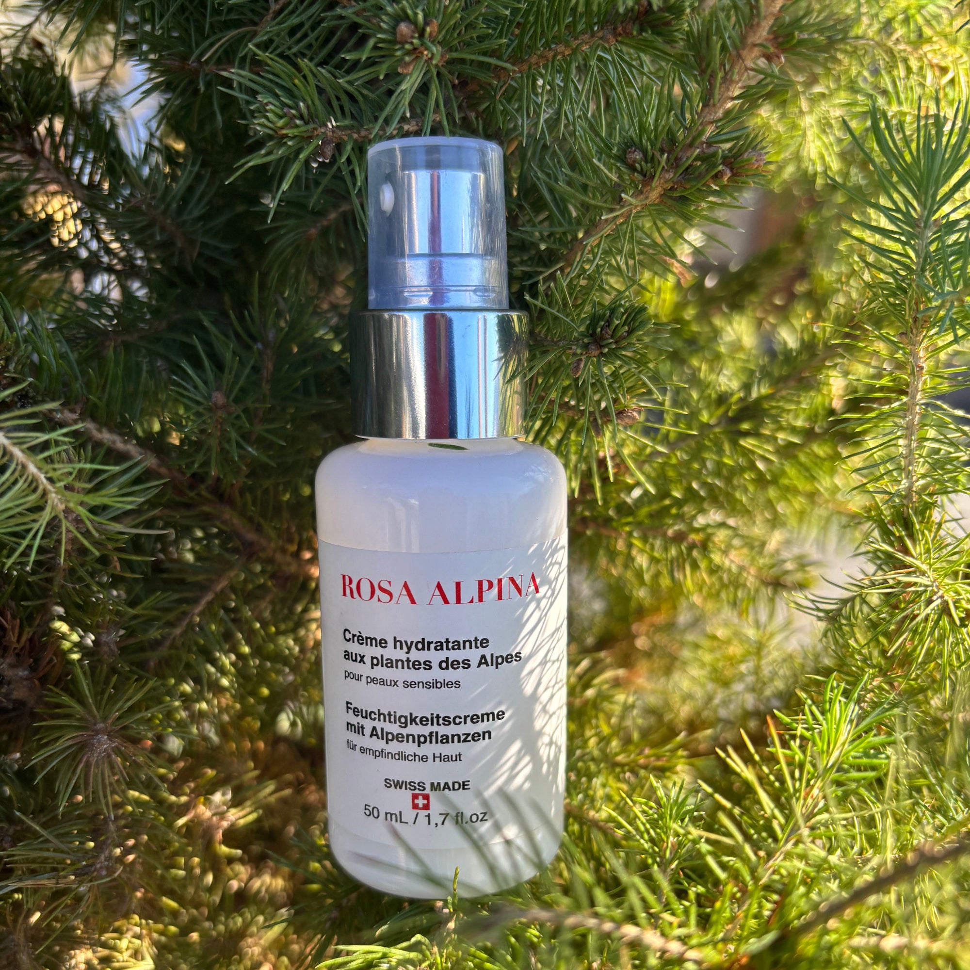 Crème hydratante pour peaux sensibles aux plantes des Alpes suisses 50 ml